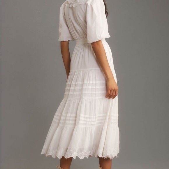 Love The Label Short-Sleeve Ruffled Tiered Wrap Midaxi Dress - Picture 4 of 5